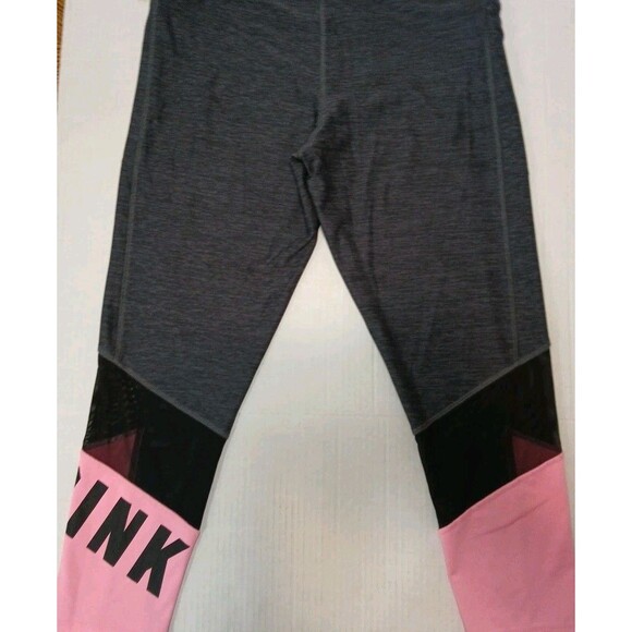 Victoria Secret Pink Ultimate High-waist Ankle Legging Gray Mesh Pink SZ-Large - Picture 11 of 16